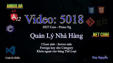 5018 - .NET Core - Angular 12 - Quản Lý Nhà Hàng - Client/Server side - Foreign key cho Category