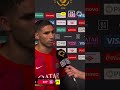 A touching tribute to Musiala and more: hear from Achraf Hakimi post-match 🎙️