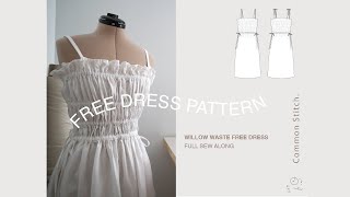 FREE SEWING PATTERN | Willow Waste Free Dress | Common Stitch.