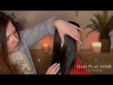 ASMR Light & Slow Hair Play with Long Nails to Help You Sleep | No Talking 