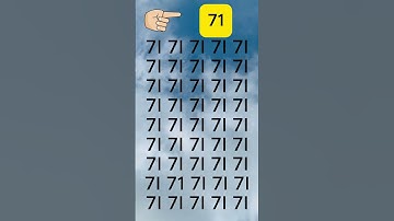 Can you spot number 71 in just 5 seconds?