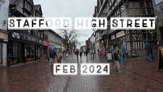 Stafford Town Centre High Street Day Walk Tour - Tuesday Morning February 2024