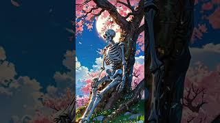 Eternal Rest Beneath the Blossoms 🌸⚔️ – A Skeleton Warrior’s Peaceful Slumber #livewallpaper #ai screenshot 4