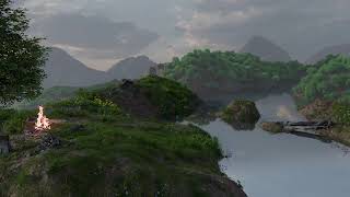 Creating a Realistic Campfire in the Mountains | Blender