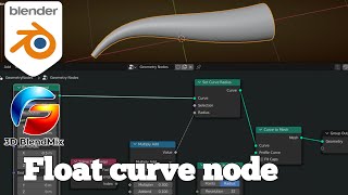 How float curve node works in Blender | Blender geometry nodes