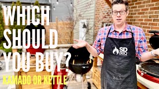 Which BBQ to Buy?  Kamado Joe vs Weber Kettle head to head!  Kamado Joe Jr. vs. Weber MasterTouch