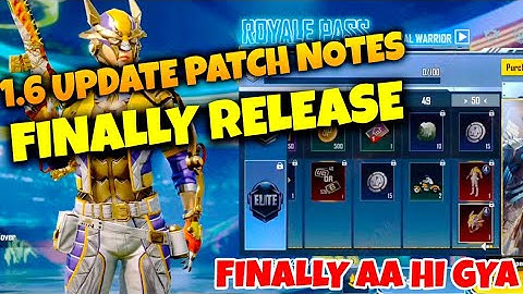 Finally Bgmi 1.6 update is here | Bgmi 1.6 update patch notes Released | Bgmi New 1.6 update