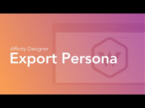 Affinity Designer Export Persona를 사용하는 방법