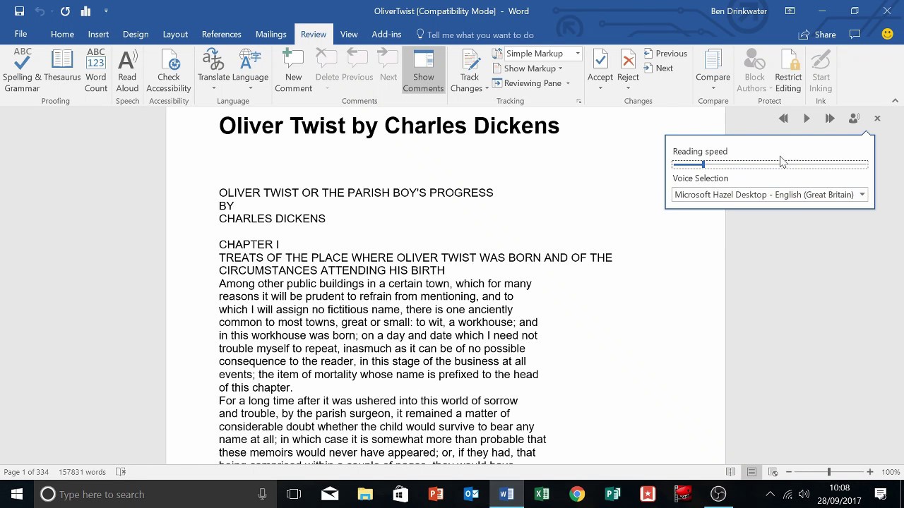 Microsoft Word reads to you: How to use the Speak and Read Aloud