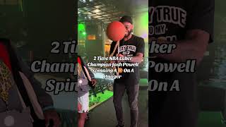 NBA Champion Josh Powell Spinning A Basketball On A Hanger #jesus #basketball #lakers
