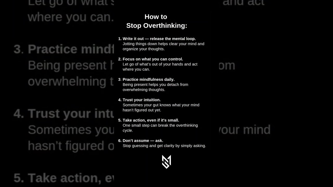 "6 Ways to End Overthinking & Find Peace 🧠✨" 