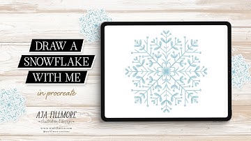 Drawing a Snowflake using the Symmetry tool in Procreate | Episode 1