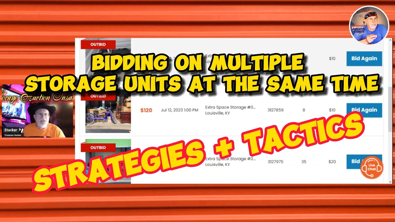 STRATEGY Bidding On Multiple Online units at once Storage Treasures