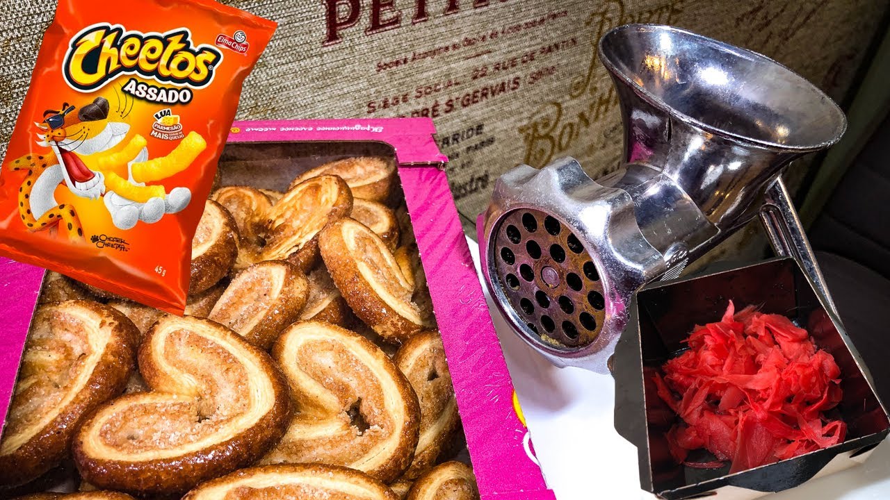 Experiment: Meat Grinder Vs Cheetos, Cookies, Ginger