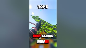 THE TOP 5 BEST CAMOS IN MW3 #shorts