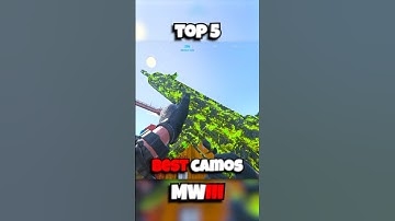 THE TOP 5 BEST CAMOS IN MW3 #shorts