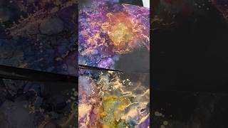 Alcohol ink on black cardstock