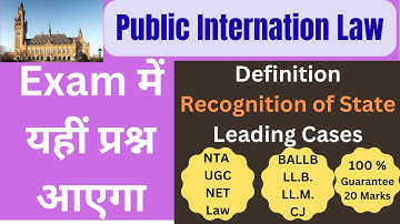 How to creack ugc net law | State Recognition | how to prepare |Public International Law| Part 03