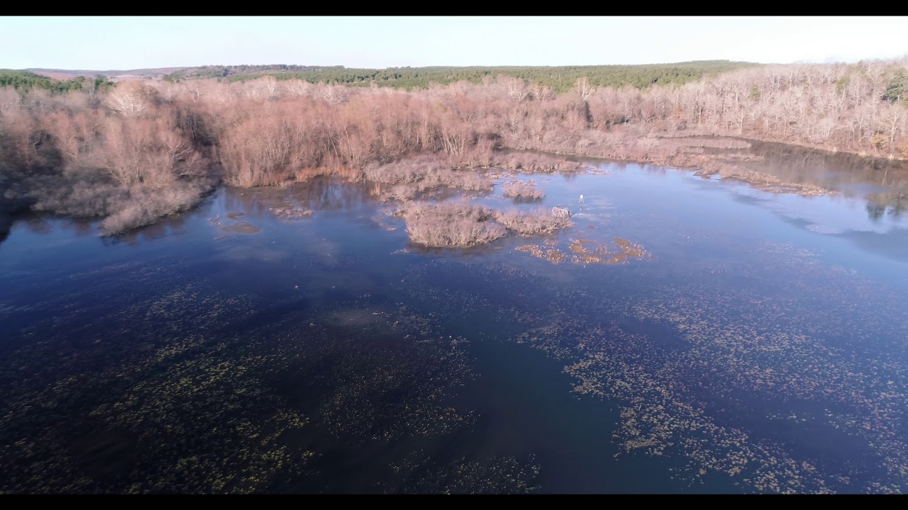 Aerial Oklahoma - Broken Bow City Lake 4K 12-8-17 B 
