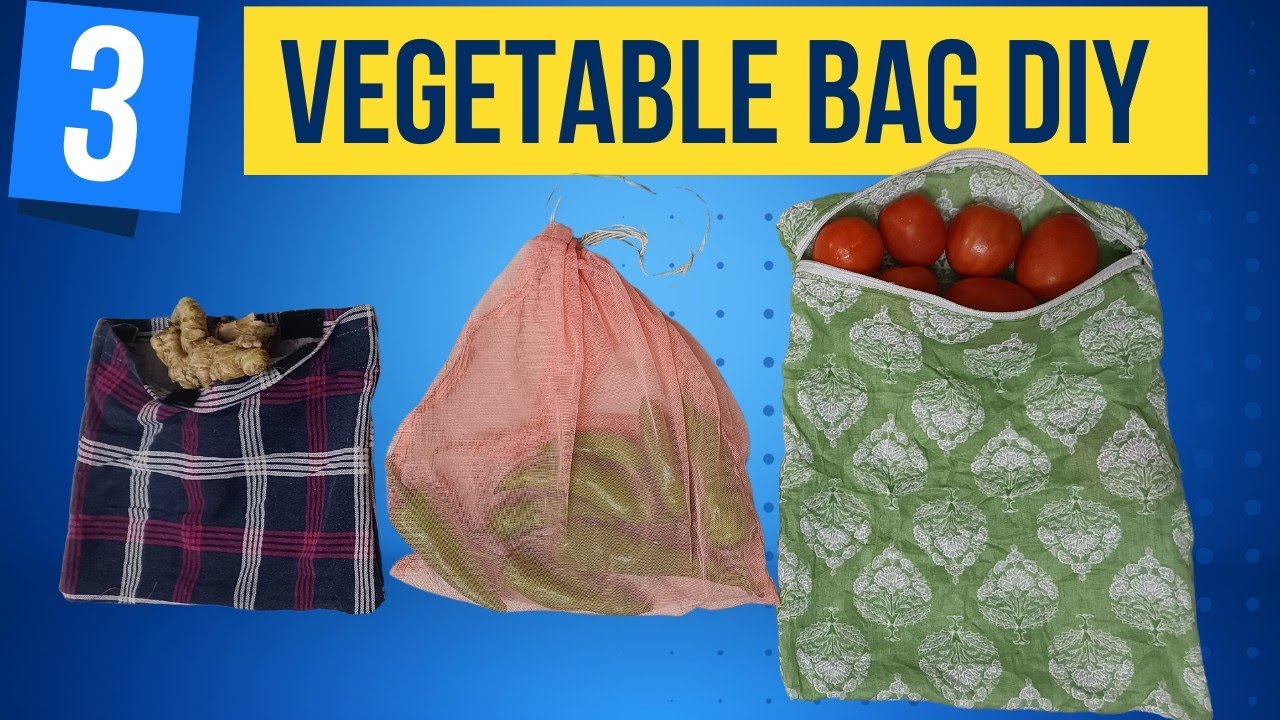 Vegetable Bags DIY! How to make fruit and vegetable Storage Bag at Home! So easy