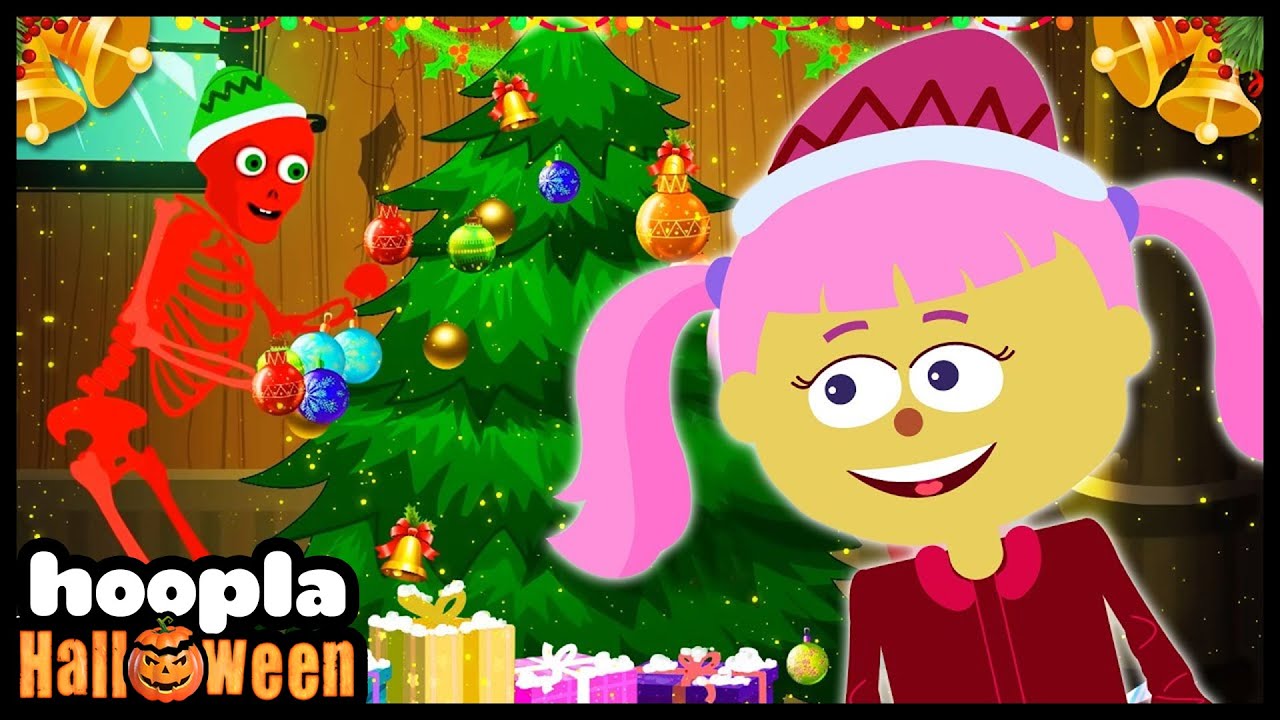 Deck The Halls | Christmas Funny Skeletons Nursery Rhymes For Kids | Hoopla Halloween