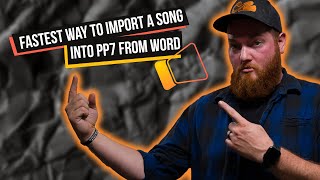 How To Import Songs From Word/Docs to ProPresenter 7