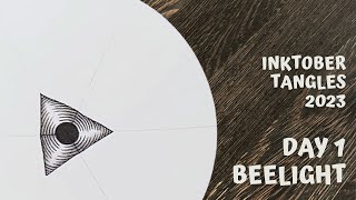 Inktober Tangles 2023 - Day 1 - Beelight