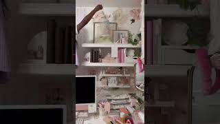 Installing wallpaper in my mom cave / office. Wallpaper is from Wayfair and the brand is loveshack