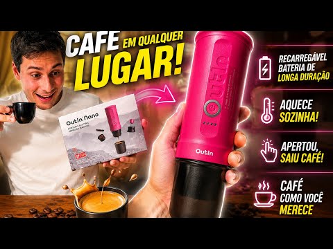 Essa Cafeteira Portátil à Bateria Faz Café Quente em Qualquer Lugar | Review Outin Nano