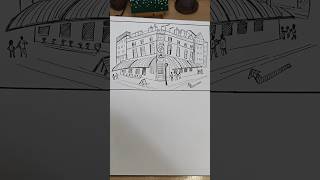 Architectural drawing ✏️✒️ #art #pencildrawing # #youtubeshorts #creativepassion