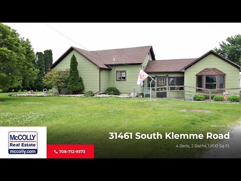 31461 South Klemme Road, Beecher, IL home video tour