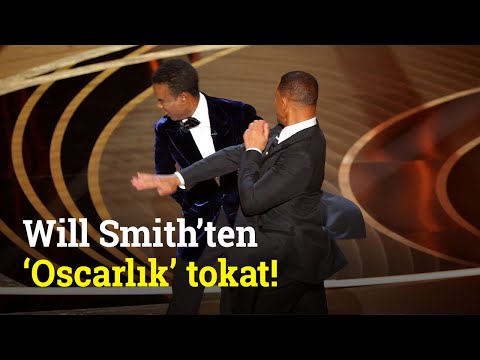 Will Smith Oscar Töreninde Chris Rock'a Tokat Attı! Eşimin Adını Ağzına Alma!