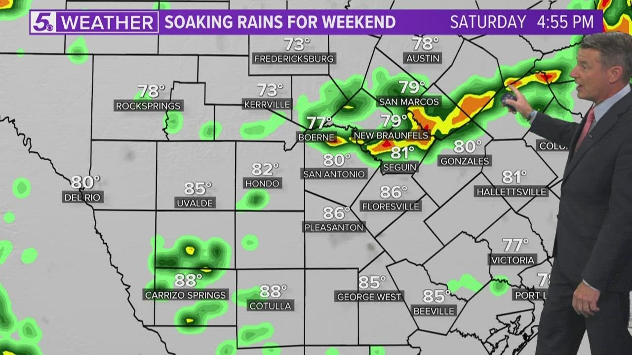 Timeline for the rain in San Antonio this weekend - YouTube