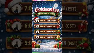 Christmas Eve admin abuse🎄Dec 24 at 7 PM EST with 15x luck. Claim your OG ticket before 1000! #fyp