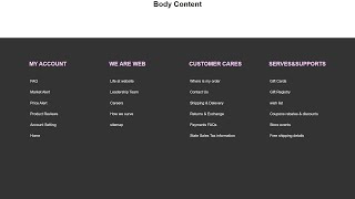 Responsive footer using html and css only