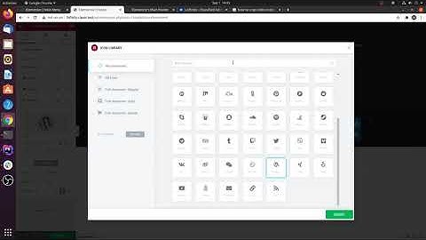 How to make social bar in the footer with elementor? - Lisfinity