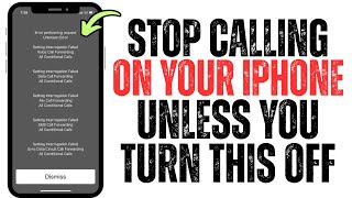 STOP Calling On Your iPhone Until You Turn This OFF