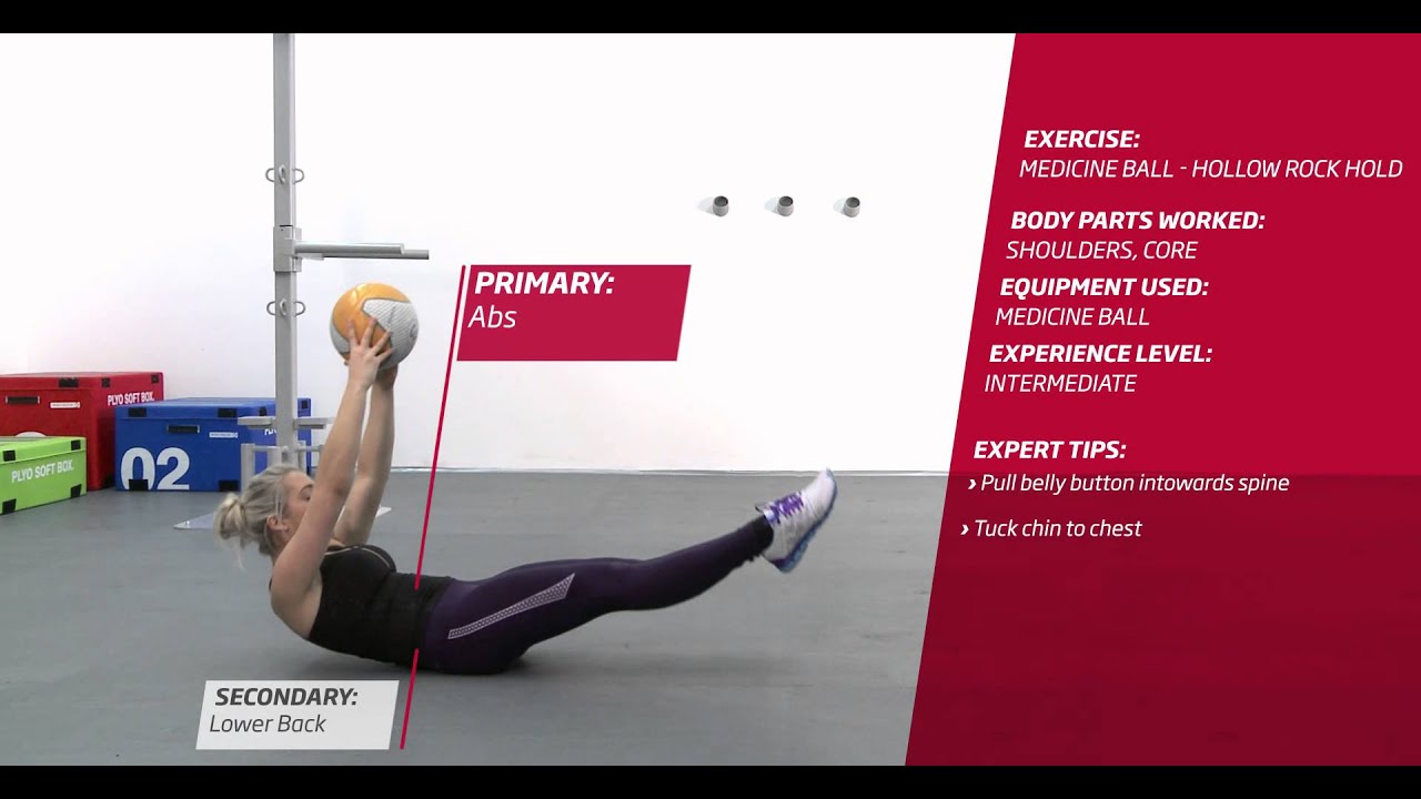 Fitness First Freestyle exercise Medicine Ball Hollow Rock Hold