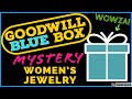 GOODWILL BLUE BOX UNBOXING | MYSTERY JEWELRY BOX UNBOXING | REVEAL UNJARRING OPENING | SILVER