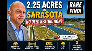 2.25 Acres in Sarasota with NO Deed Restrictions | 4725 N Tuttle Ave Home Tour #sarasotarealestate 2.25 Acres in Sarasota with NO Deed Restrictions | 4725 N Tuttle Ave Home Tour #sarasotarealestate