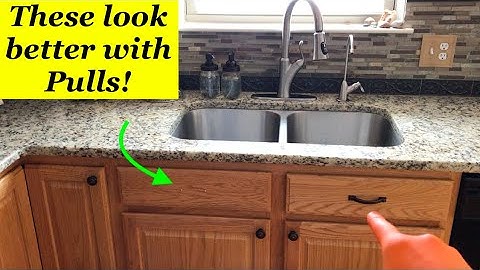 A tool for Installing drawer pulls on Sink face boards "Not actual Drawers"