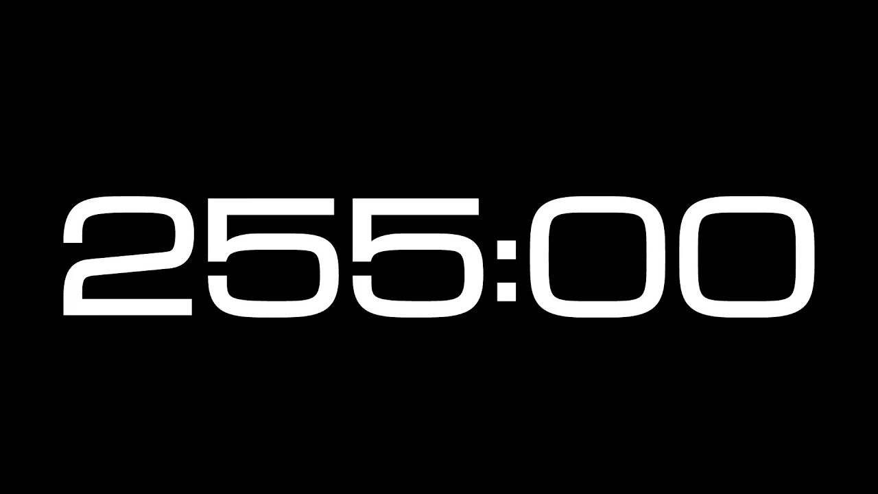 255 Minute Countdown Timer / NO SOUND - YouTube