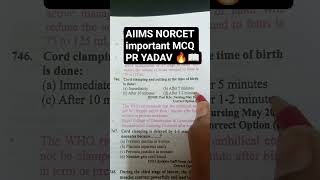 AIIMS NORCET important MCQ PR YADAV 🔥📖 #motivation #norcetmcq #viralshort 🔥📖
