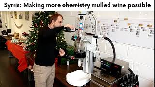 Vit making mulled wine in an Orb Jacketed Reactor at the Syrris Christmas Party