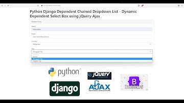 Python Django Dependent Chained Dropdown List - Dynamic Dependent Select Box using jQuery Ajax