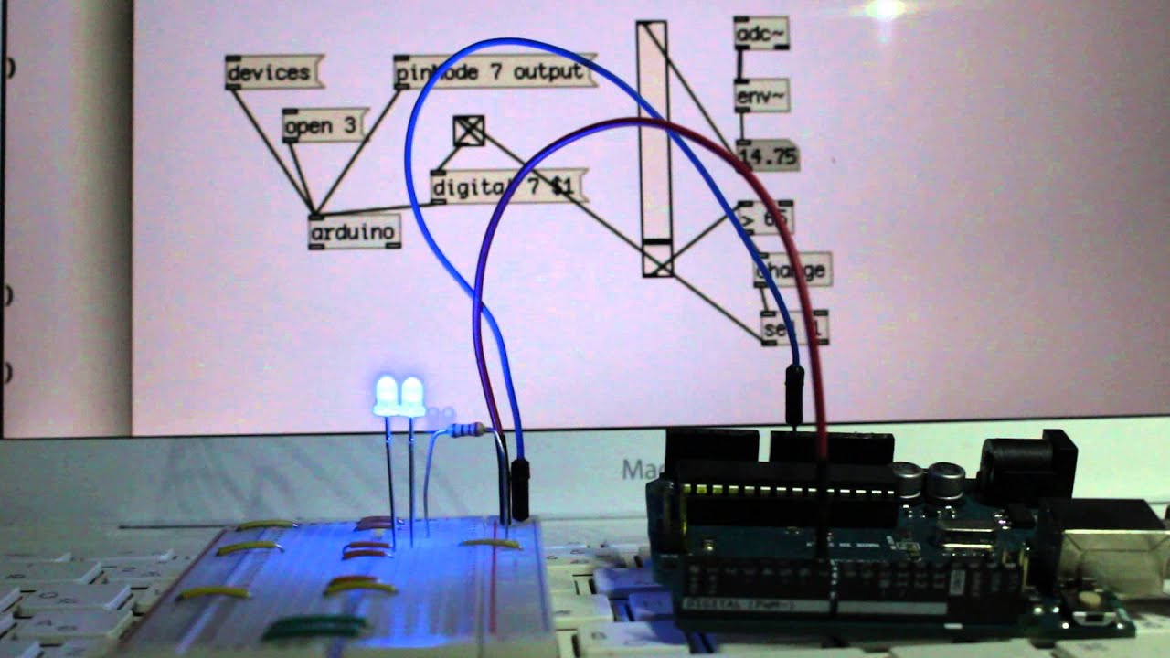 Arduino + Pure Data sound LED - YouTube