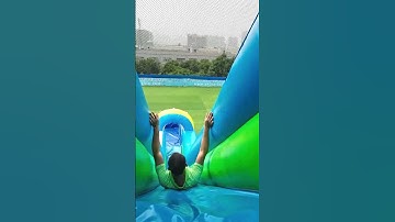 It’s so fun, the giant inflatable slide is really exciting the moment you slide down! #inflatable