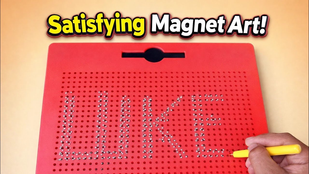 Magnetic Drawing from Below 🧲✨ | Satisfying Art Creation
