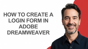 How to Create a Login Form In Adobe Dreamweaver - KevinHowTo