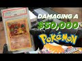 Damaging a 50k pokemon card
